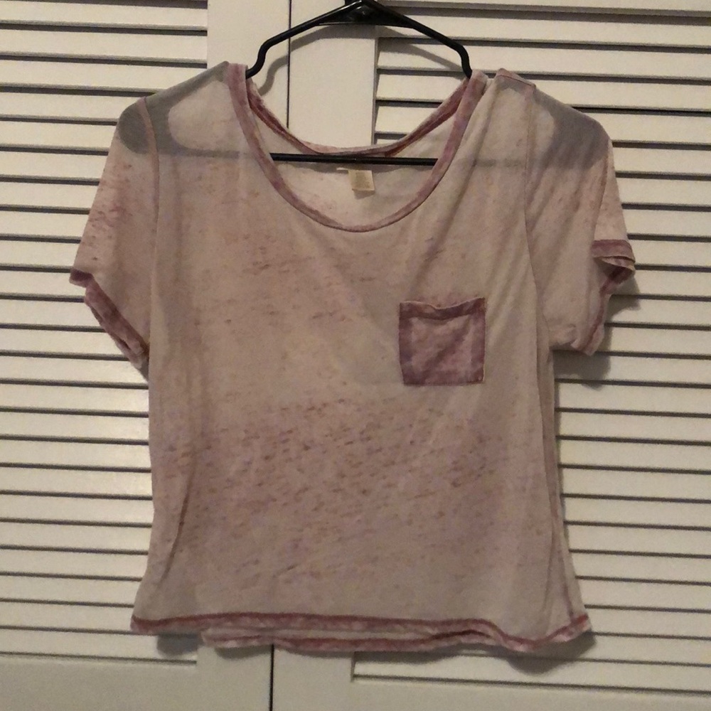 Pink sheer top